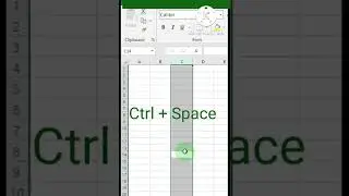 Shortcut keys (to select column & row)