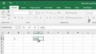 How to write pi symbol in excel