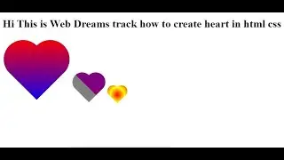 How To Create Heart Shape in HTML CSS TOOL ARE codepen.io/pen/