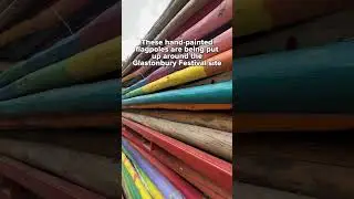 The poles for Glastonbury's iconic flags