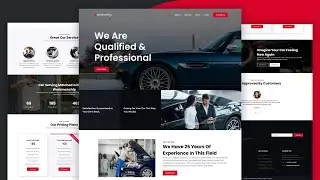Create A CarServing Responsive Landing Page HTML CSS JavaScript