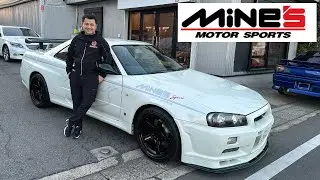 Short clip on MINES DEMO GT-R R34 just arrived! One of its kind ever built!