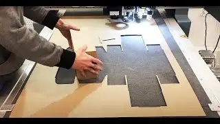 Изготовление коробки из гофрокартона. Планшетный плоттер RUIZHOU