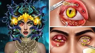 ASMR Queen of Darkness Eye Treatment for Medusa, swollen eye corners, lacrimal gland inflammation