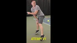 Attempting a Tweener! (Tennis Trick Shot)