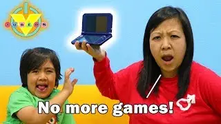 MOM STOLE MY VIDEO GAMES ! Let's Play !? Ryan's Mommy hides video games from Ryan & Daddy!