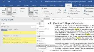 Organize Your Word Documents using the Navigation Pane