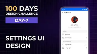 Daily UI Challenge • Day 7- Settings UI Design • Figma tutorial for beginners • MrSid