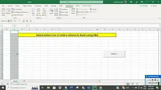 Select entire row or entire column in Excel using VBA