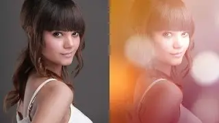 Photoshop Tutorial : Light leaks photo effects on Model