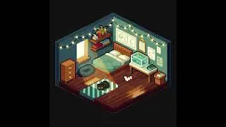 Pixel Art Timelapse - Cozy Isometric Room