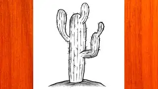How to draw a cactus plant easy || Easy cactus drawing step by step || Drawing cactus