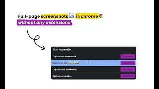 Take screenshots in chrome without any extensions 😲