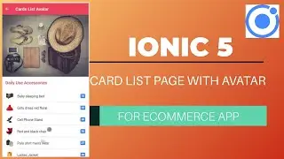 Ionic 5 : Modern UI Card List Page For Ecommerce App