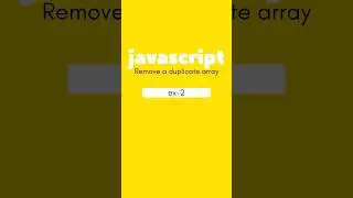 How to remove duplicates in array 