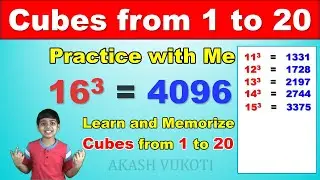 Learn and Memorize Cubes from 1 to 20 || Practice with Me