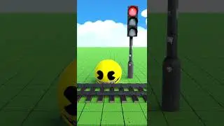 Pacman vs Train🚄🥵  