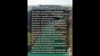 Кызжибек «Баркымды билгендердин эсиндемин»  Жаныш Кочкоров