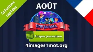 Énigme journalière 🇫🇷 Août 2023 4 Images 1 Mot ❤️ Time to rock Solutions !