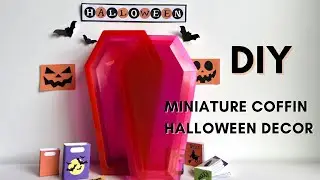 DIY Coffin & Halloween Decorations Dollhouse Miniatures