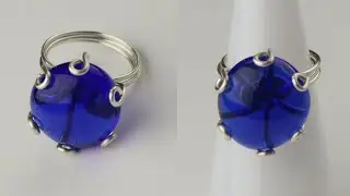 Wire Prong Ring Glass Cabochon Jewelry Making Tutorial