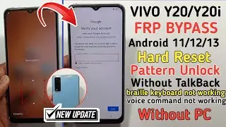 VIVO Y20 Hard Reset | Pattern Unlock | VIVO Y20 FRP Bypass Android 12 | Without PC | New Method 2024