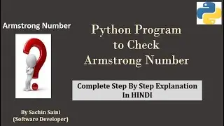 Python Program to check Armstrong number | Python Programs Tutorial for beginners