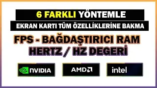 Komutlar ile Ekran Kartı Özelliklerine Bakma | Kaç HZ-FPS Destekler | Bağdaştırıcı RAM Bulma