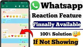 How To React On WhatsApp Message ।। Whatsapp Message Reaction Feature