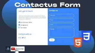 contact us form in html css | contact us form | contact us page