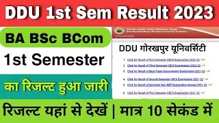 DDU first semester result 2023 | BA, BSc, BCom | ddu 1st semester result exam 2023 kaise dekhe