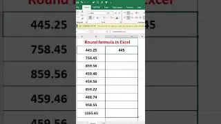 Round formula in Excel Tricks #exceltips #exceltips #excelshorts #viralshort