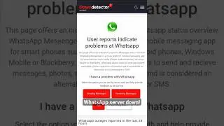 #WhatsApp Server Down ! Message not sent ! Status sending ! #short #shorts #shortvideo #shortsfeed