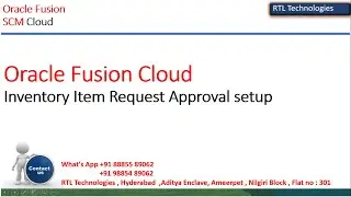 Fusion SCM Inventory New Item Request | Item Class | Item Approval | Placement | SCM Jobs | Realtime