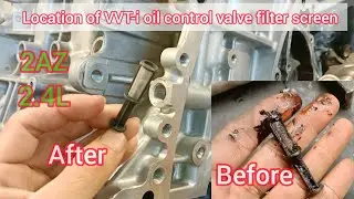 2AZ-FE 2.4L Engine Variable Valve Timing Oil Filter Location And Cleaning Of Toyota Camry