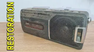 ASMR - SONY Radio Cassette Recorder Restoration