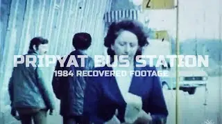 Bus station of the city of Pripyat (1984 restored original footage)