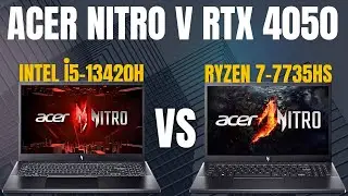 Acer Nitro V i5-13420H VS Ryzen 7-7735HS 🔥 Best laptop under 70k 🤑
