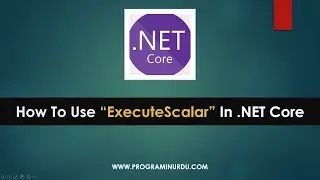 C# .NET Core Tutorials In Urdu & Hindi - How to use ExecuteScalar In .NET Core App