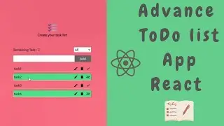 ToDo list app in react | simple project for beginners | tailwind css