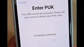 iPhone 11 Pro: Fix SIM Card Has Been Blocked and in SOS State And Require PUK Code