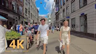 Copenhagen, Denmark 🇩🇰 City Tour | 4K | Street Walk | Summer | Strøget | København, Danmark 2022