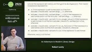 An Adventure in Modern C++ Library Design - Robert Leahy - C++Now 2024