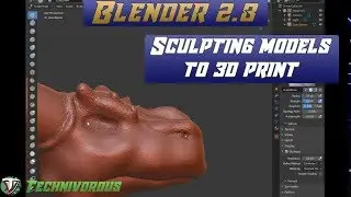 How to sculpt for 3d printing in blender 2.8!