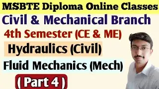 Fluid Mechanics | Hydraulics Lecture (Part 4) | Diploma 4th Sem. (Mech & Civil) | Vineet Tutorials