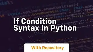 if condition syntax in python