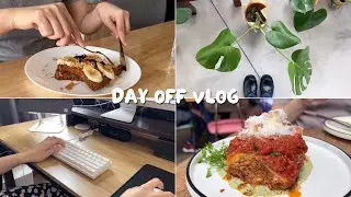 Day Off Vlog | new keyboard, plant + lots of eating