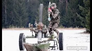 French 120mm Mortar Team conducts live fire missions