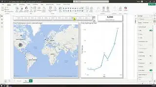 Power BI  | DAX Query View | Map & Line Charts | UFO Sightings Dataset | Video 2