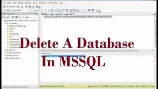 How To Delete (Drop) A Database In MS Sql